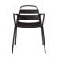 Bistro moderne moderne en fer noir mat avec structure stable en fer, enduit