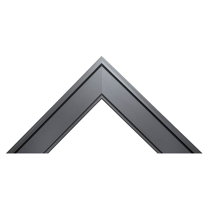 Eladia Engineered Wood Flat Mirror, Black , 65.5" x 30.5"