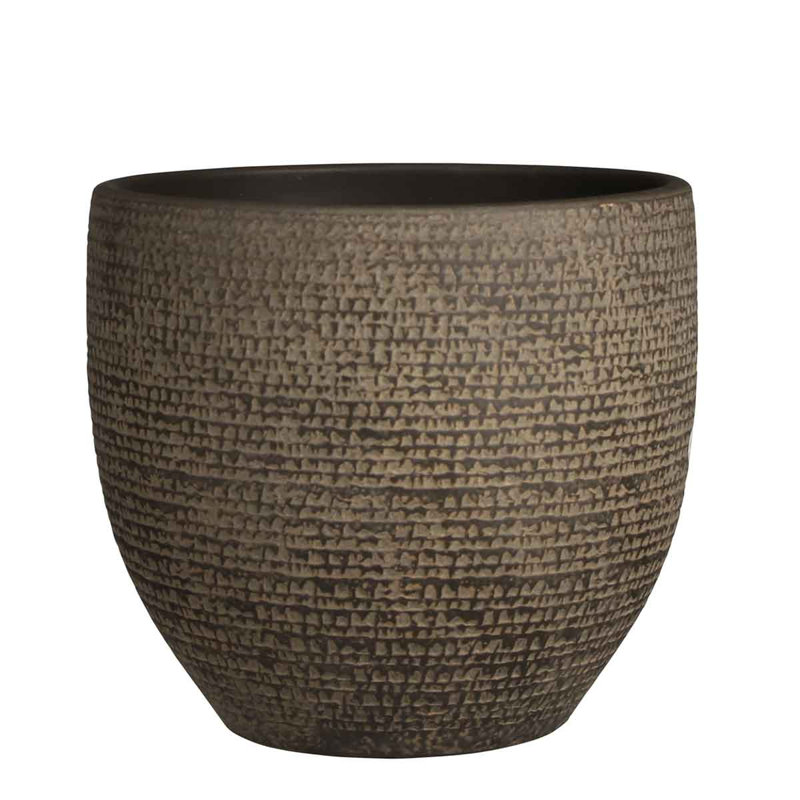 Cecilya Handmade Pot Planter, Brown, 36cm H x 39cm W x 39cm D