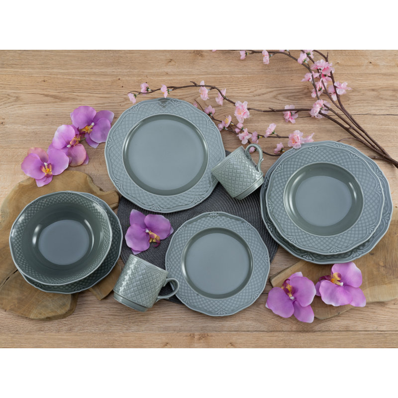Arianne Grey, 20-Piece Dinnerware Combination Set