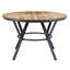Charmante table d'intérieur avec placage de bouleau et pieds en métal pour un repas confortable