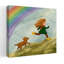 «Joyful Run Under Rainbow Playful Abstract Contemporary Dog Autumn Landscape», art mural-200732652