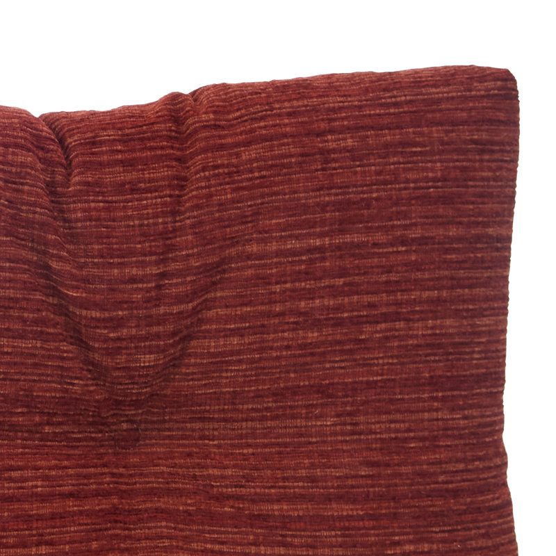 Coussin de banc en chenille antidérapant, L 43 po x P 14 po, Rouge