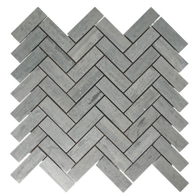 Driftwood Blue 1×3 Herringbone – Honed