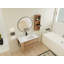 Meuble-lavabo mural 36 po avec lavabo et support de rangement, 2 tiroirs à fermeture en douceur, armoire combinée (KD-Packing)