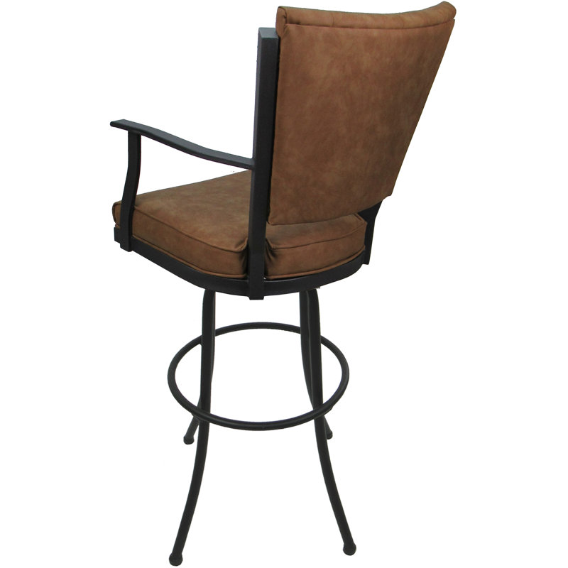 Tabouret pivotant en métal Mayka, Gris