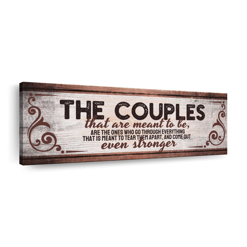 The Couples Quote Wall Sign Canvas Print, 18" H x 54" W x 1.25" D