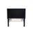Twin Bed In Velvet - 12 Slat Stable Support & Adjustable Head Navy Blue Robust Base-1314710555