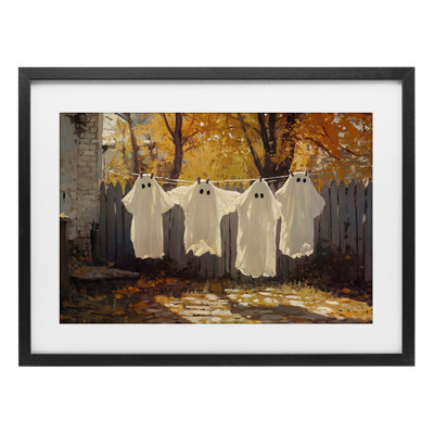 " Ghost Sheets on Clothesline " Acrylic Painting