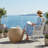 Bojanov Beige Rattan Round Outdoor Side Table With Sintered Stone Table Top