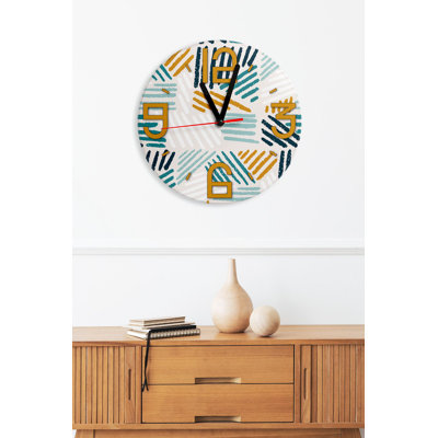 Stylish Decorative Wall Clock, 14.2 x 14.2 x 0.4 inches | 100% MDF, Thickness: 0.2 inches | Lightweight at 1.0 lbs | Perfect for Home & Office Decor, Modern Design with Elegant Finish