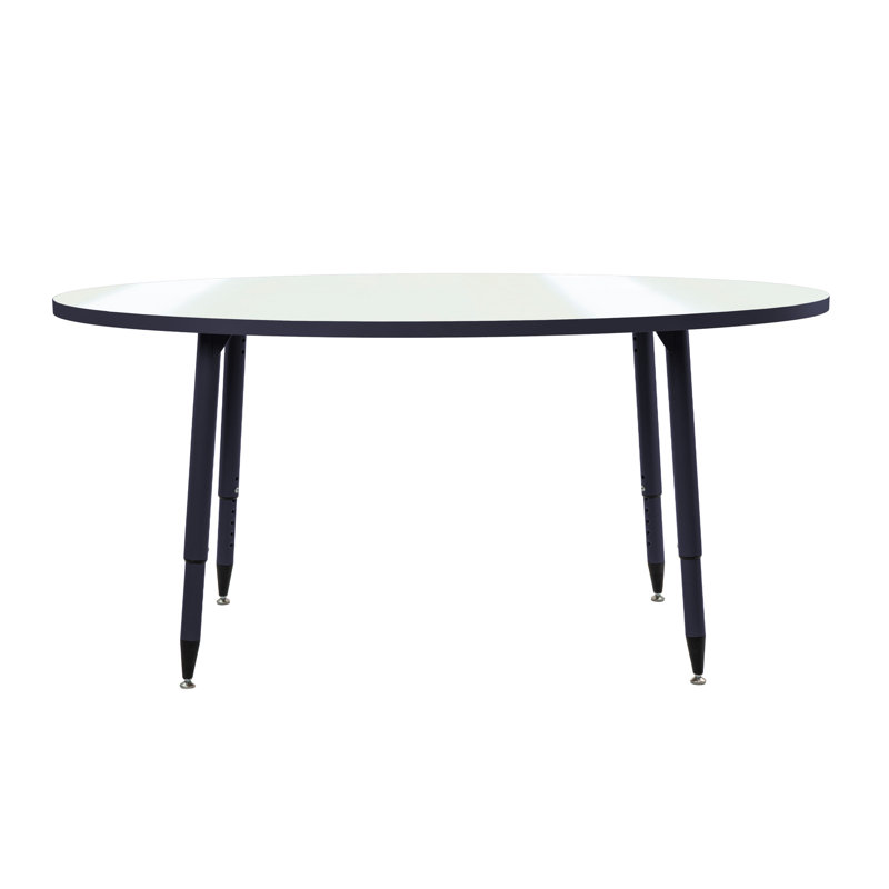 Table d'activité ovale 30 x 60 avec pieds fuselés réglables Adapte - Tableau blanc / noir Adapte, Marine