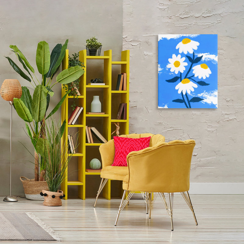 Daisy Bloom with Clouds Canvas Wall Art by Ahmed Sameh Hussein, 30" H x 24" W