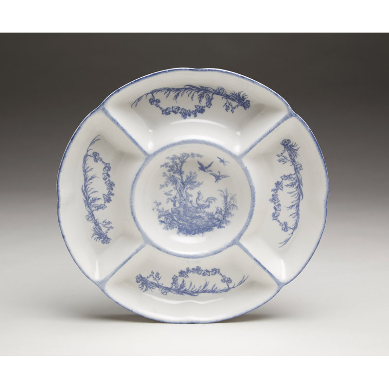 Plat de service Crawford Cottage, Bleu / Blanc