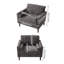 85cm Wide Tufted Chenille Armchair with Pillows