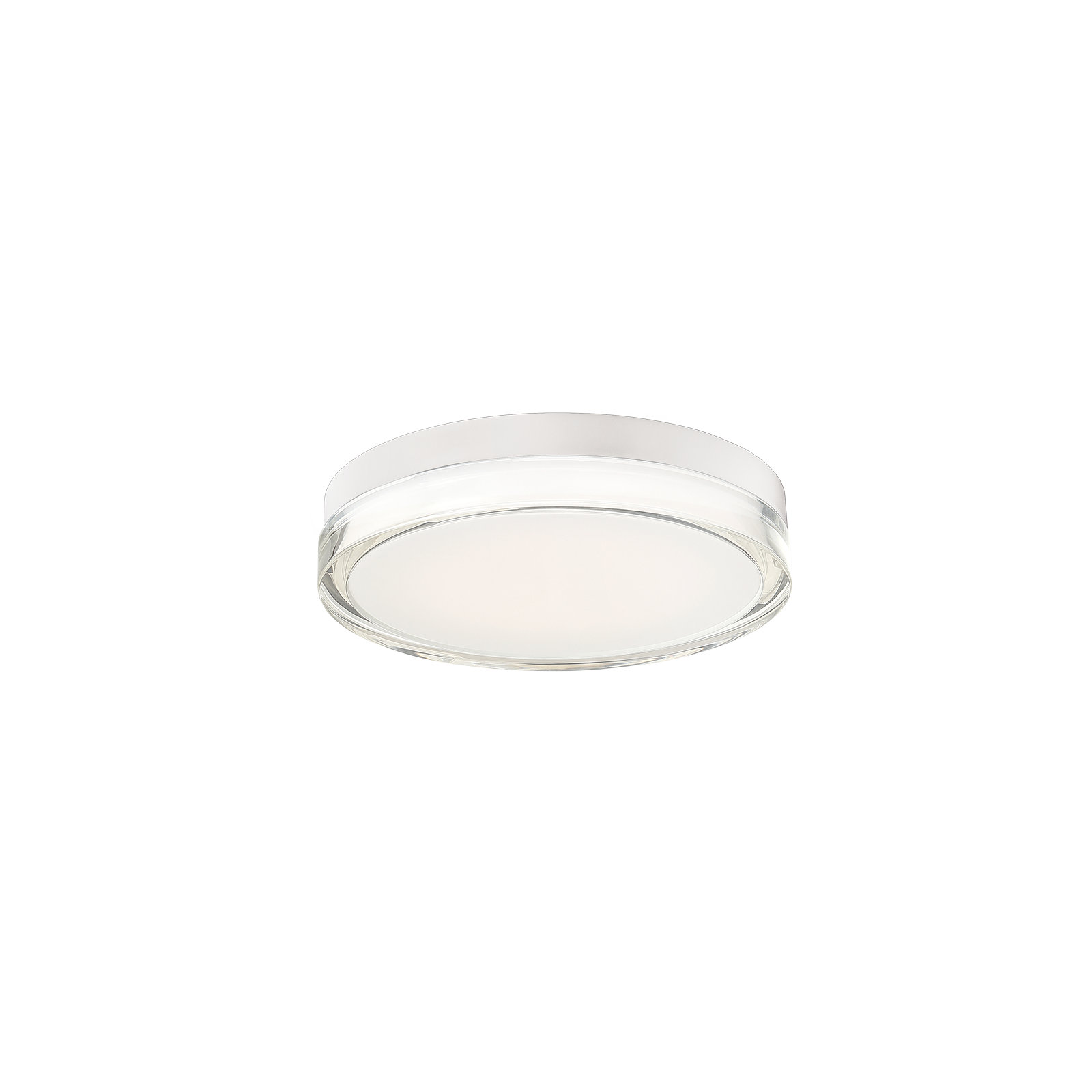 Pi LED Dimmable Round Flush Mount, 3500K, 2.5" H x 8.88" W x 8.88" D, Black