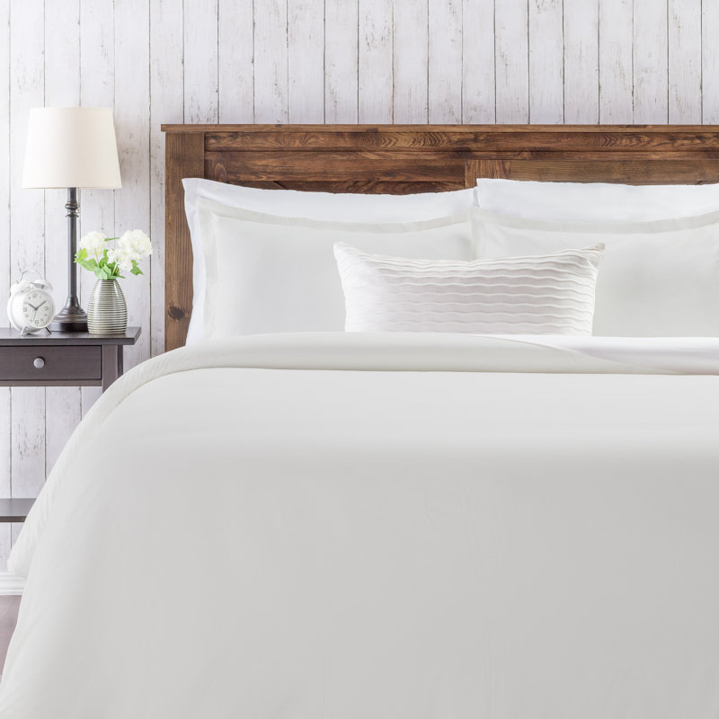 Ensemble de housse de couette ultra-doux, Housse de couette grand + 2 taies d'oreiller, Blanc