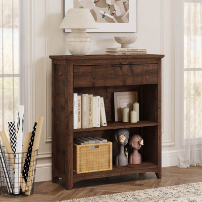 Aust Farmhouse 2 Tier Bookcase With Drawer