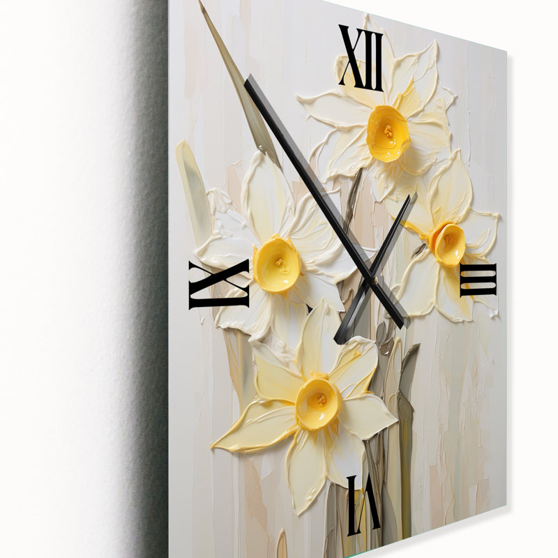 Horloge murale Candias - Daffodils, Grand