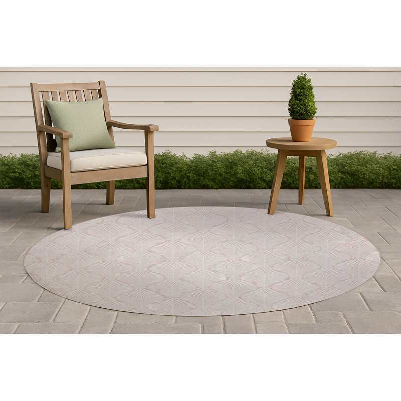 Tapis d'extérieur antidérapant Elegant Palms, Rond 5 pi