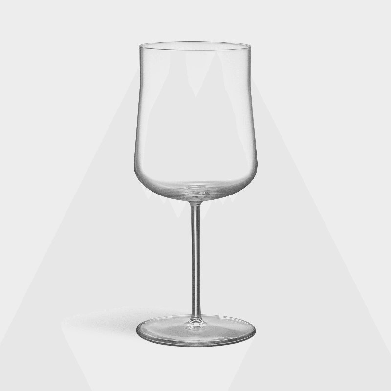 Informal Handmade Red Wine Glass Set, 14.4 oz.