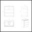 Armoire de plancher Alice-30F-102 pré-assemblée avec trois tiroirs, gris, rangement maximisé, fonctionnement silencieux-76577871