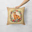 Coussin décoratif en tissu Finnish Spitz and Flowers-700931373