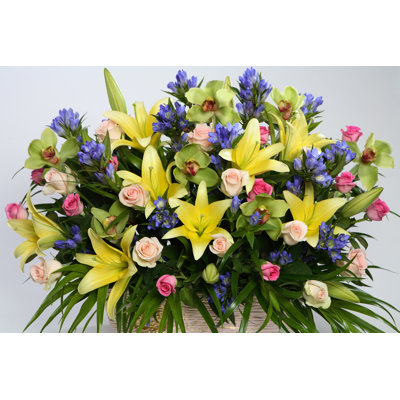Flower Bouquet by Zeno0620 - Wrapped Canvas Print