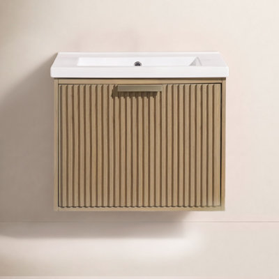 Anelie 24" Wall-Mounted Single Bathroom Vanity Set
