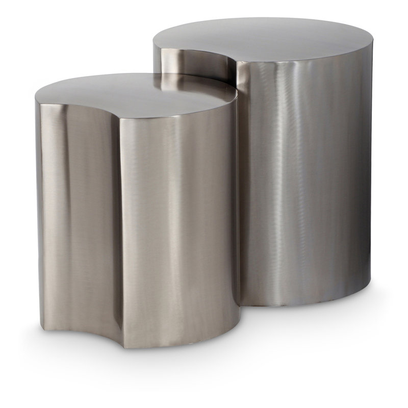 Table de bout Ismah, H 20 po x l 30,5 po x P 17,75 po, Argent