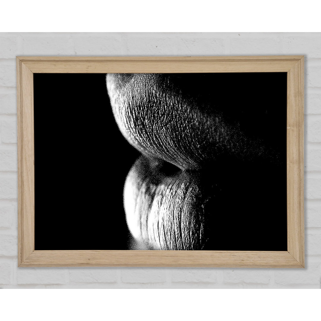 Sensual Lips B N W - Einzelne Bilderrahmen Kunstdrucke