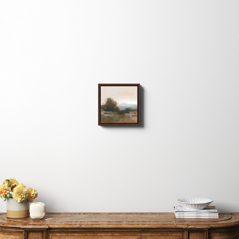 «Spring Farm» par Dan Hobday Art, Non, H 12 po x l 12 po x P 2 po, Toile sur cadre acajou