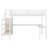 Loft Bed With L-Shaped Desk And USB,Wardrobe,Shelf,And LED