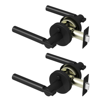 Terra Privacy Door Lever Modern Concealed Design For (Bed & Bath) – Sleek Minimalist Style in Matte Black