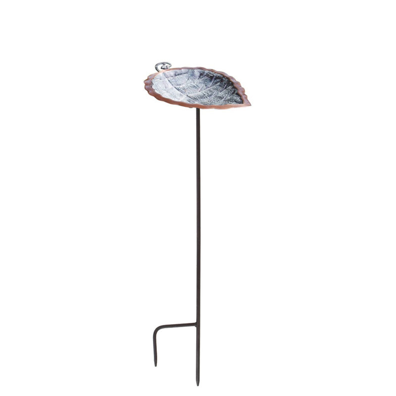Aspen Leaf Birdbath with Stake