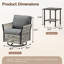 Ensemble de mobilier d'extérieur pivotant en osier-124920049