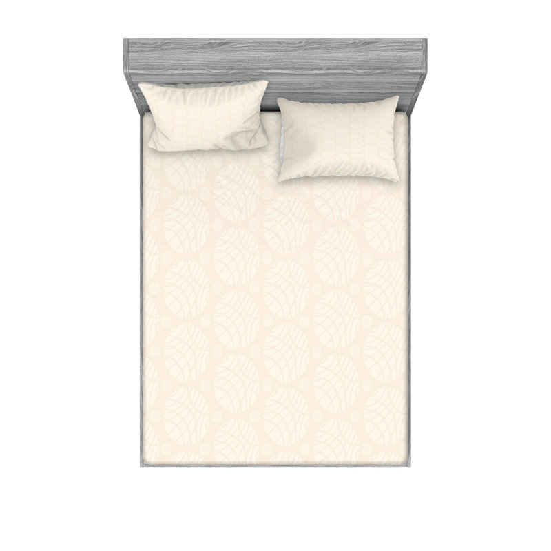 Ensemble de housse de coussin et de taie décorative ivoire Ambesonne, crème