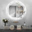 Miroirs de salle de bain ronds à DEL avec antibuée, lumières à intensité variable et incassable-387973973