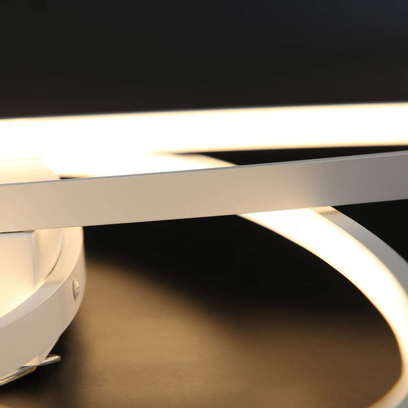 LED ceiling light 3-light Dimmable Modern Oval design with remote control Haak 85cm, White