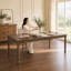 Table de salle à manger rustique en bois - Modèle rectangulaire avec pieds tournés et sculptés pour la cuisine et la salle à manger