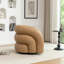 Fauteuil demi-tonneau pivotant en cuir artificiel Coyle-523977489