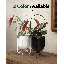 Boîte à fleurs blanche suspendue en métal de 5 pouces, fenêtre intérieure / extérieure, porche, balcon, table - sans chaînes ni crochets-458698005