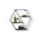 Jadee 3 Piece Hexagon Metal Tiered Shelf-1826142592