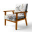 Chaise avec accoudoirs rembourrée Asian Art-122510938