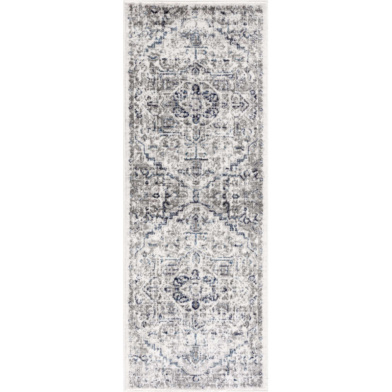 Tapis gris Buenaventural, Tapis de couloir 2 pi 7 po x 7 pi 3 po