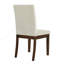 Ensemble de 2 chaises de salle à manger rembourrées à dossier rainuré taupe
