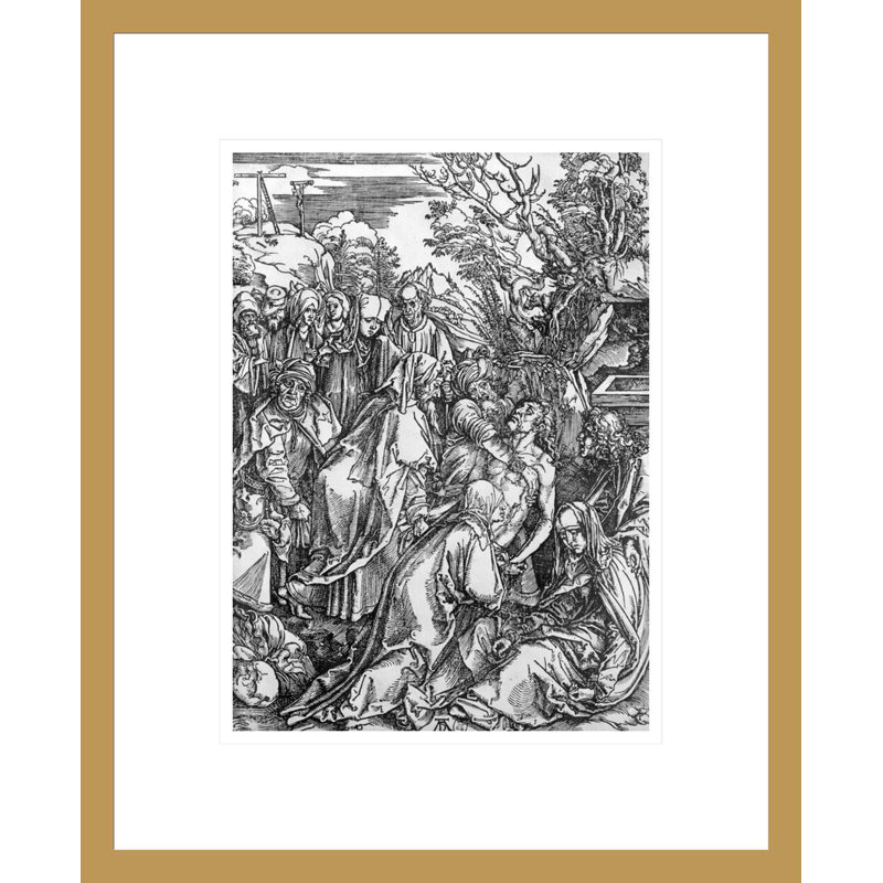 «The entombment of Christ» de la série «The Great Passion» par Albrecht Dürer, impression giclée sur cadre