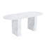 Table de salle à manger ovale, table de salle à manger de style ferme moderne avec surface imperméable et résistante aux égratignures-22210216