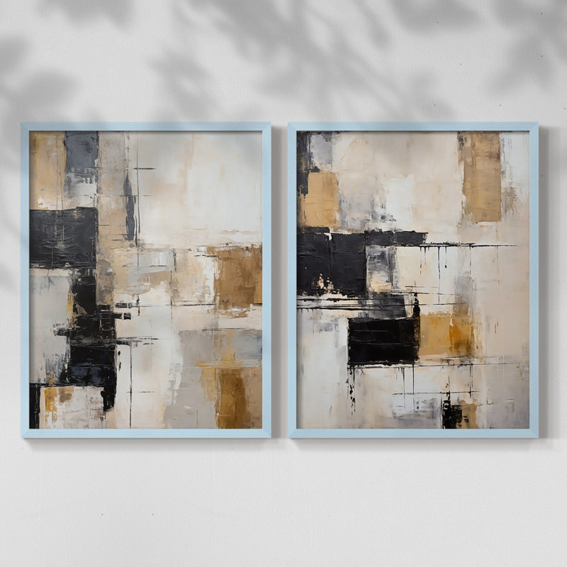 ABSTRACT Series CCCCXCI - Impression encadrée de qualité supérieure - prête à être accrochée - aucun clou requis - aucun clou requis