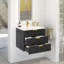 Meuble-lavabo mural moderne avec double tiroir en céramique-626808519
